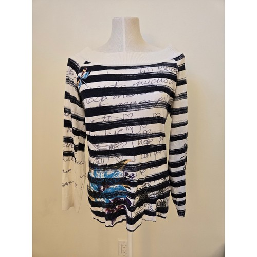 Desigual striped script knit - desigual,
