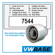 for Vauxhall Security Master Locking Wheel Nut Key 7544 Q LWNK Insignia Astra