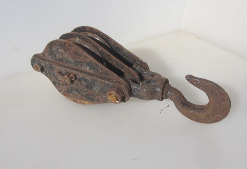 Large vintage iron - vintage, pulley
