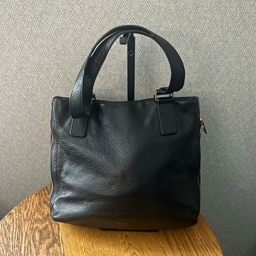 Fossil black leather - black,