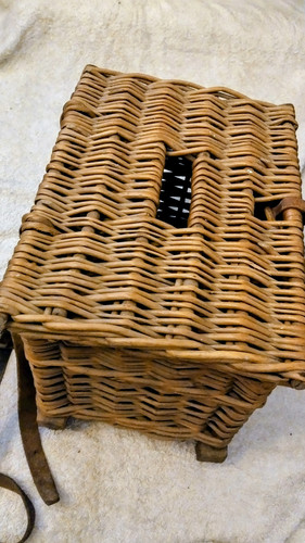 Vintage wicker fishing creel - wicker,
