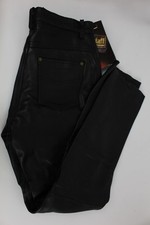 Womens Belstaff Size 14 Black Leather Trousers Motorcycle 32L Article