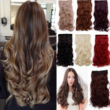 Thick One Piece Strip Clip in Koko Hair Extension Straight/Curly Heat Resistant 