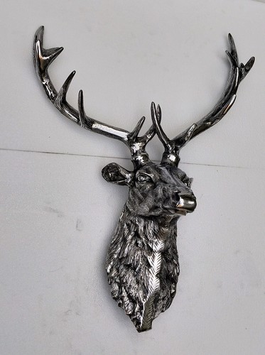 Large metal wall mount deer - mount,