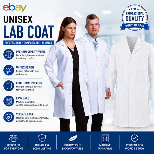 White lab coat - white, laboratory