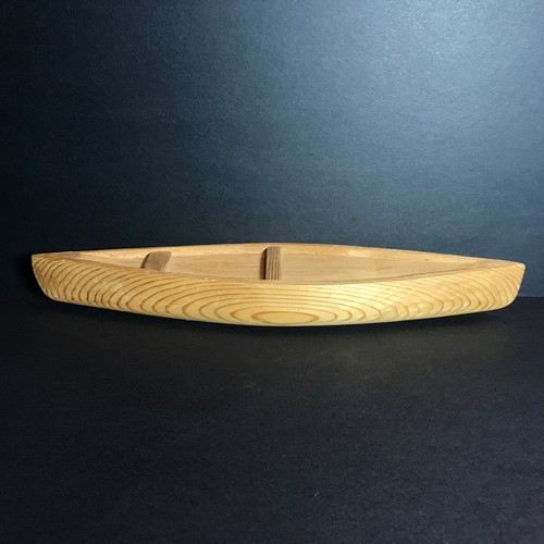 Vintage wooden canoe carving - canoe,