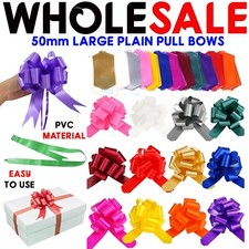 LARGE 50mm PREMIUM GIFT PULL BOW WEDDING CAR BIRTHDAY FLOWER HAMPER BOWS UK