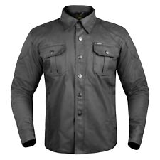 Men Motorcycle Motorbike Shirt Biker Black Wax Jacket Made with Kevlar CE Armour