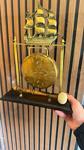 Antique brass sailing - brass, ship