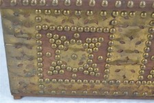 antique chest trunk box brass