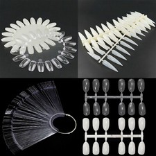 Display Wheels Practice Gel Polish Nail Art Samples Oval Stilello Ivory Clear