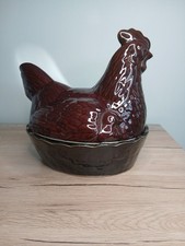 Vintage Ceramic BrownRetro Hen