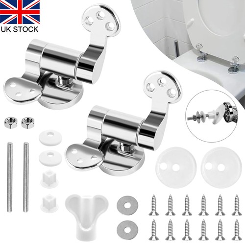 Chrome toilet seat hinges - toilet,