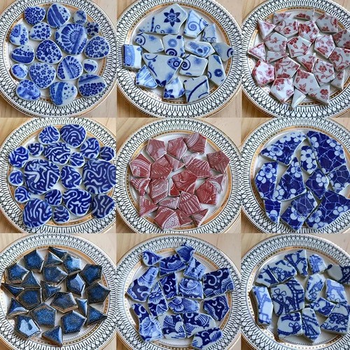 100g oval ceramic - ceramic, mosaic