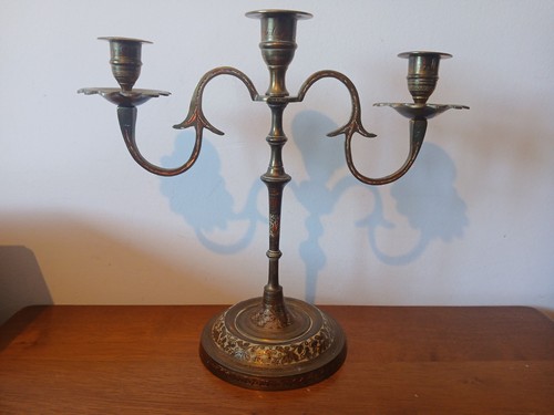 Vintage brass candelabra made