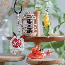 Studio Ghibli Official 3D Keyring 360° Character Charm Howl Ponyo 9 Style