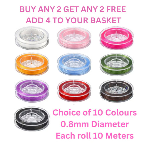 10m colour elastic stretchy - 10m,