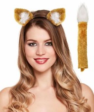 Light Brown Funky Fox Set Ears & Tail Book Week Roald Dahl Fancy Dress Animal