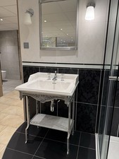 Burlington 65cm Basin, & Aluminium Washstand Set – Ex Display – RRP £1458+