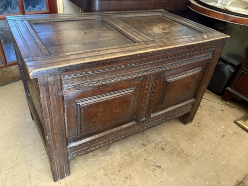 Antique oak coffer - antique,
