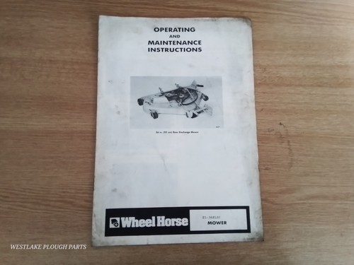 Wheel horse instructions rear - wheel,