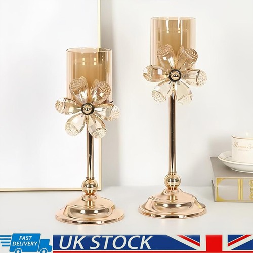 2pcs crystal candle holders - 2pcs,