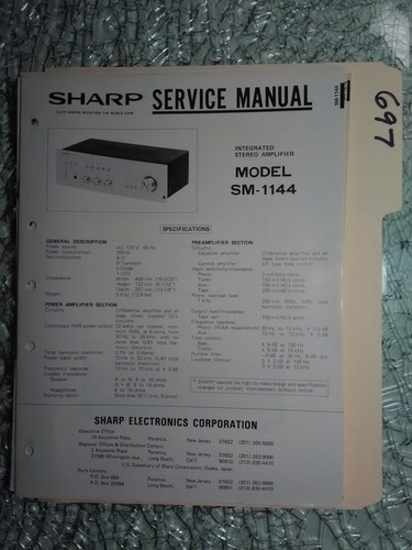 Sharp 1144 service manual - sharp,