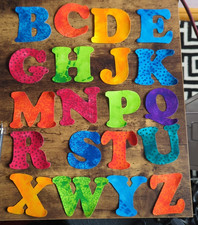 20x Fabric Letters - Die Cut Alphabet - New