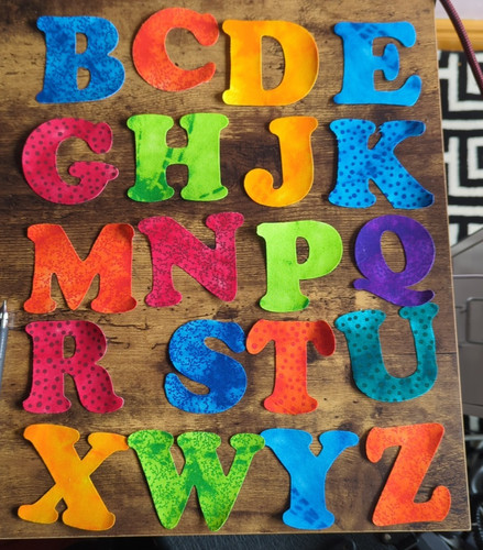 20x fabric letters - -, die