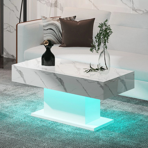 High gloss coffee table - high, with