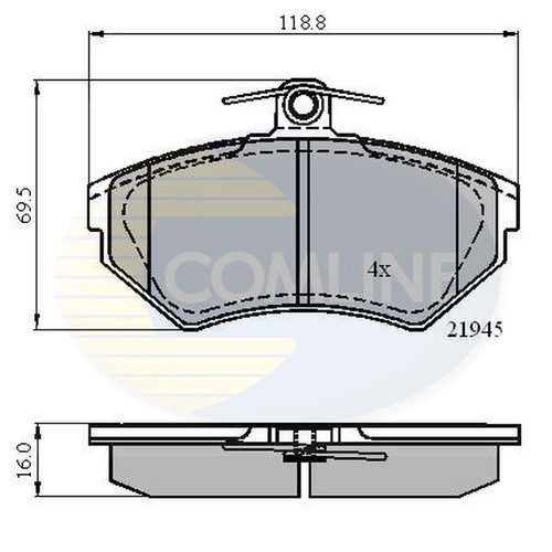 Brake pads set for lupo - brake, vw