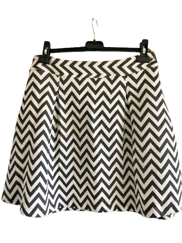 Zigzag mini skirt - mini, black