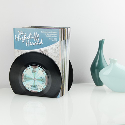 Vinyl record bookends - record,