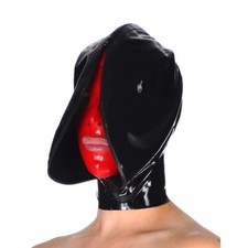 Latex double Hood with zipper