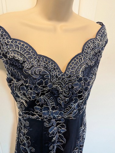 Quiz navy blue off shoulder - navy, off-shoulder