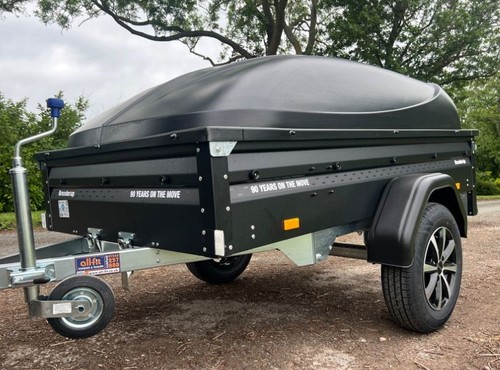 Black camping trailer - black,