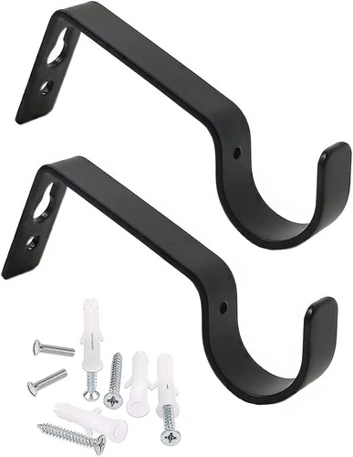 Iron curtain pole brackets - iron,