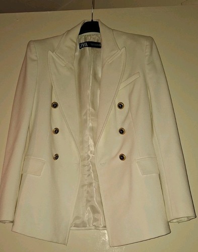 Zara white double breasted - double,