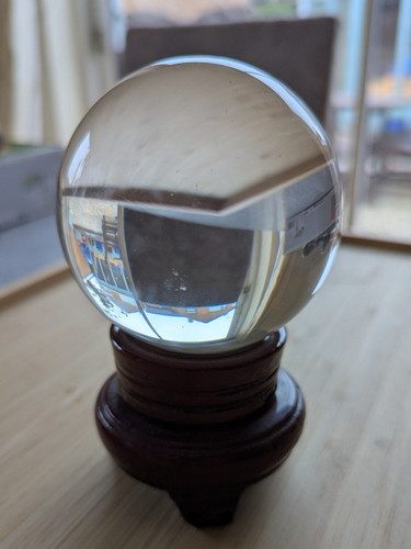 Clear glass crystal ball magic - clear,