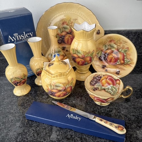 Aynsley orchard gold vases - aynsley, 4