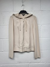 Massimo Dutti Cream Zip Up Hoodie. Ladies Size Small. PWB2006057