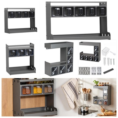 Wall spice rack tier herb - spice,