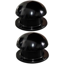 2 X MUSHROOM VENT BLACK NARROW