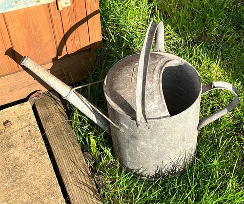 Vintage galvanised watering