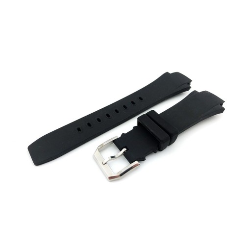 26mm black rubber silicone - black, rubber/silicone
