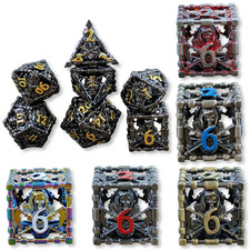 DND 7pcs Metal Dice Set Grim