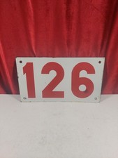 Vintage Enamelled House Number "126" Sign