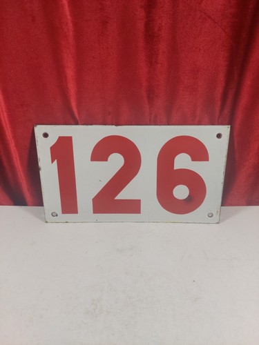 Vintage enamelled house number - vintage,