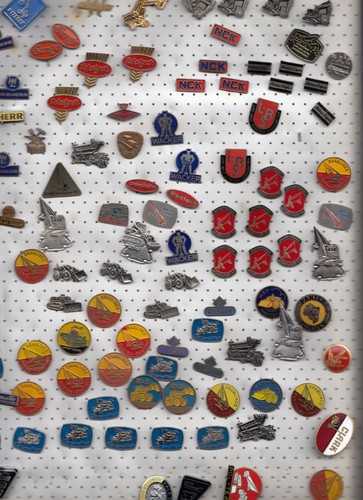 Vintage industrial pin - vintage, badges