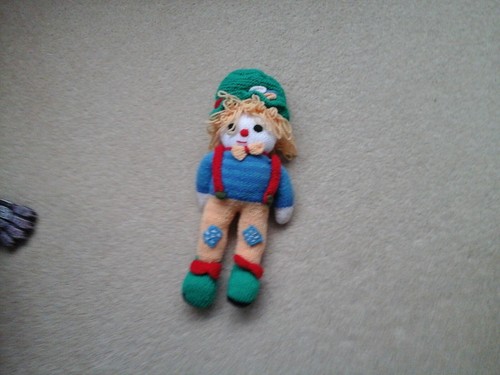 Handknitted wool colourful - (wool,